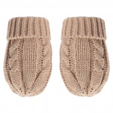 BM12-COF: Coffee Cable Knit Mitten